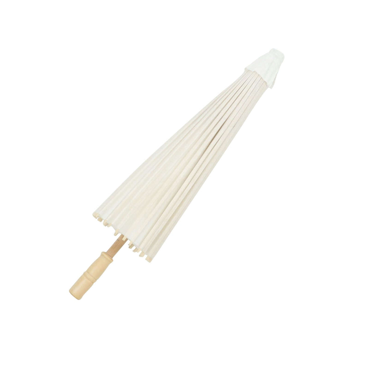 32 Inch Paper and Bamboo Parasol Umbrellas 2-Pack White