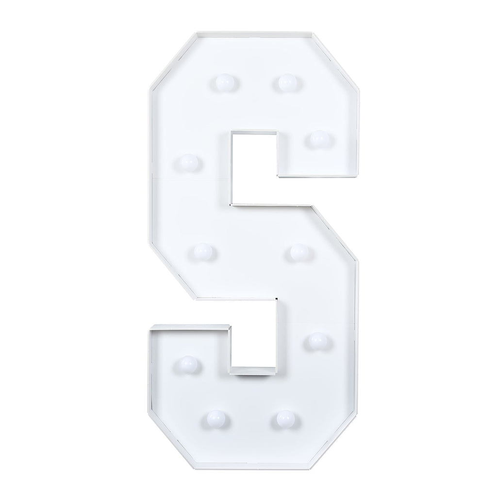 Giant LED Marquee Light Up Letter S 4ft White