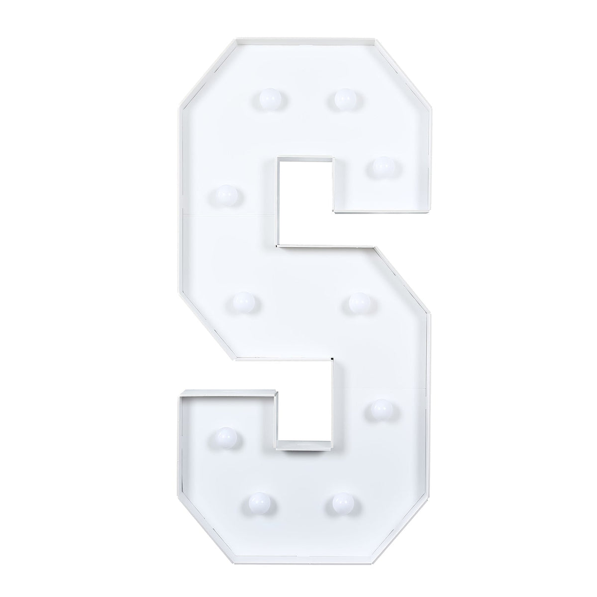 Giant LED Marquee Light Up Letter S 4ft White