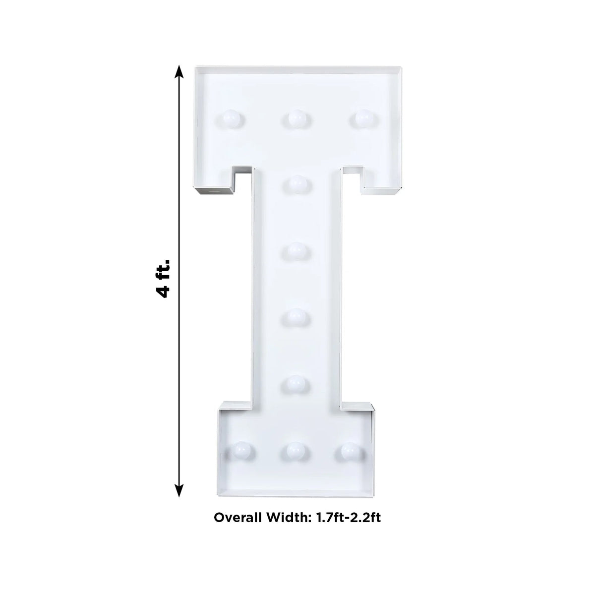 LED Marquee Light Up Letter T 4ft White