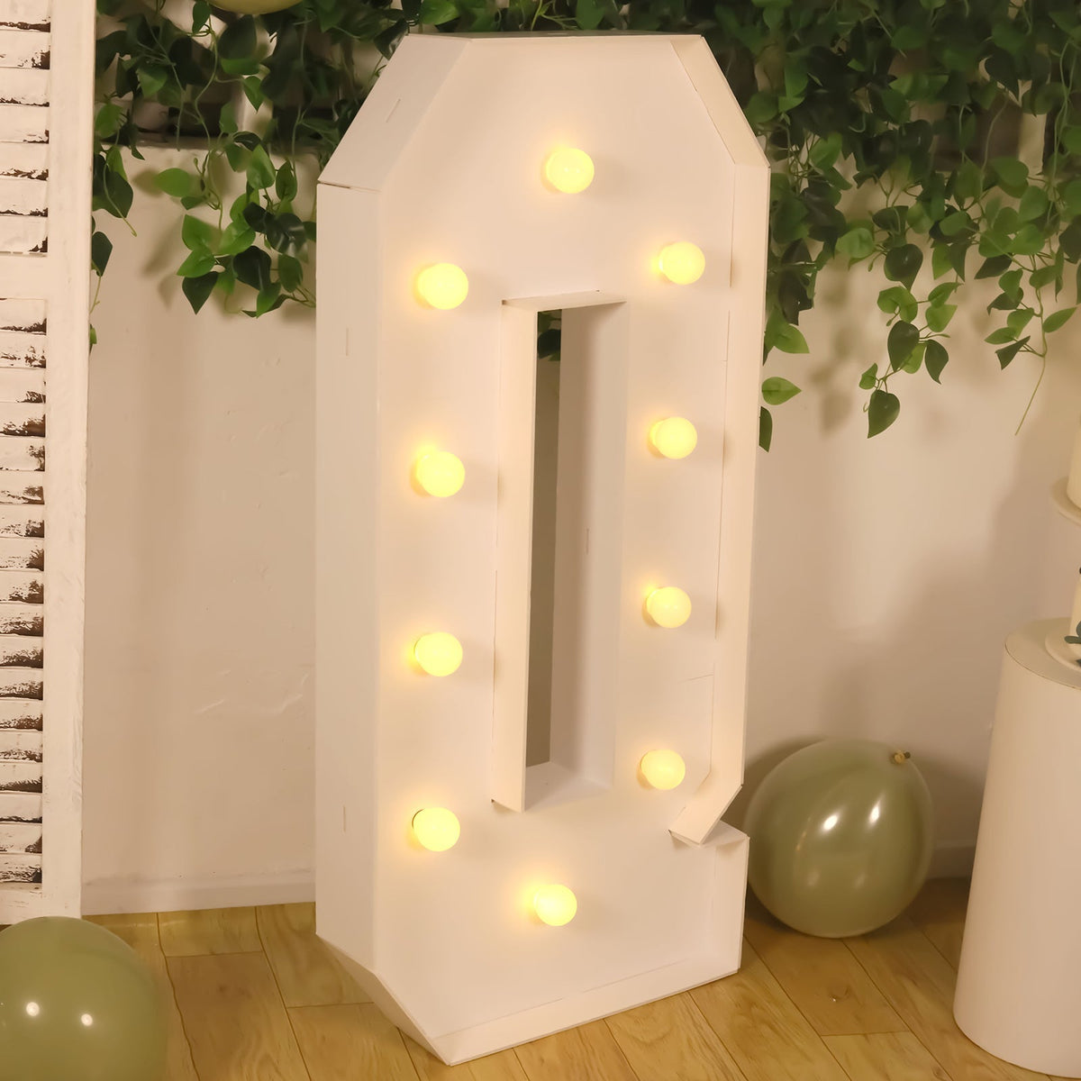 4ft Giant LED Marquee Light Up Letter Q White Foam Board