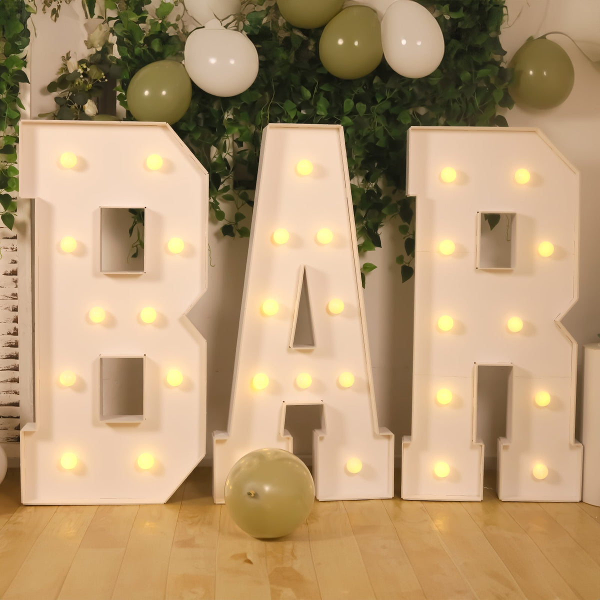 4ft Pre-Cut Foam Board Giant LED Marquee Light Letter A White