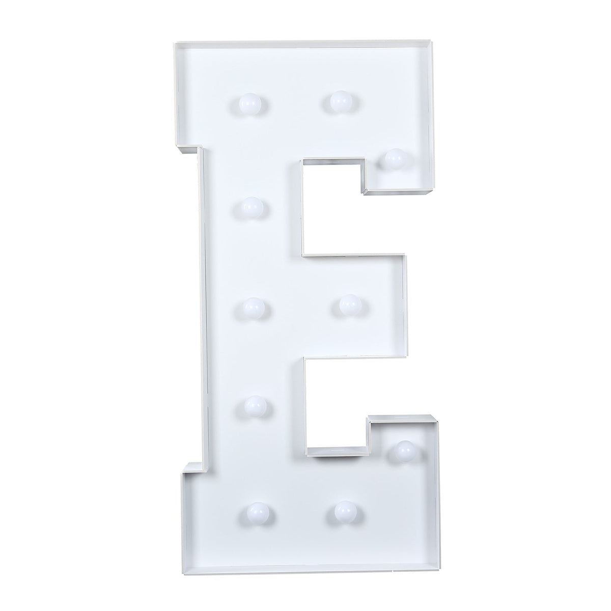 Giant 4ft LED Marquee Light Up Letter E Foam Board White