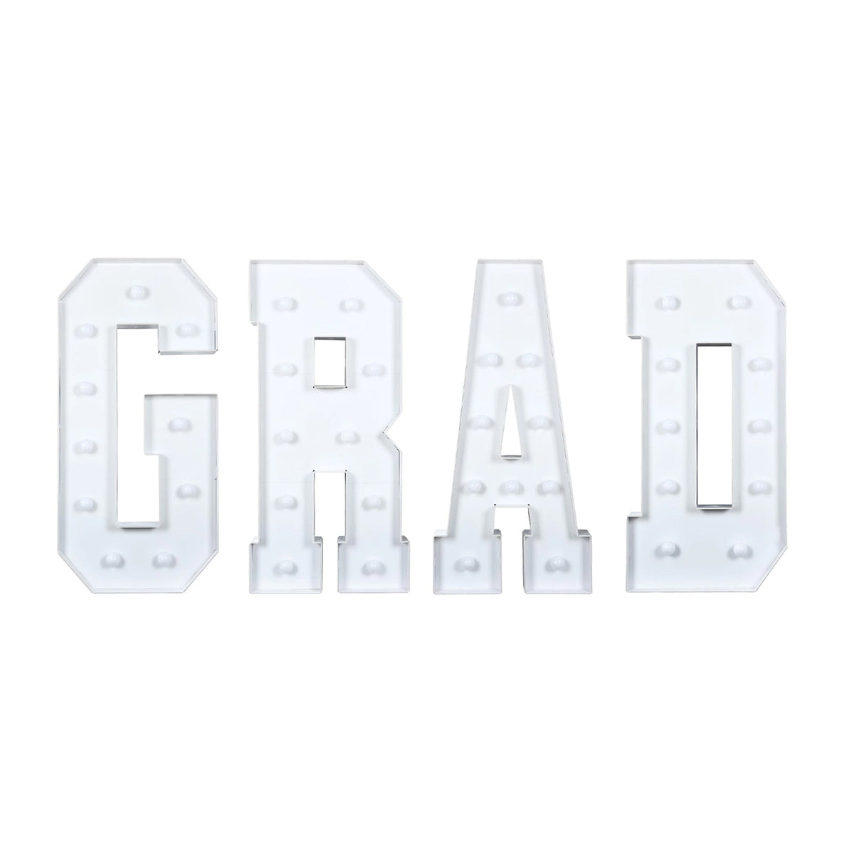 4ft Pre-Cut Foam Board Giant LED Marquee Light Letters GRAD White